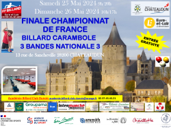 Carambole - championnat de France 3 BANDES NATIONALE 3